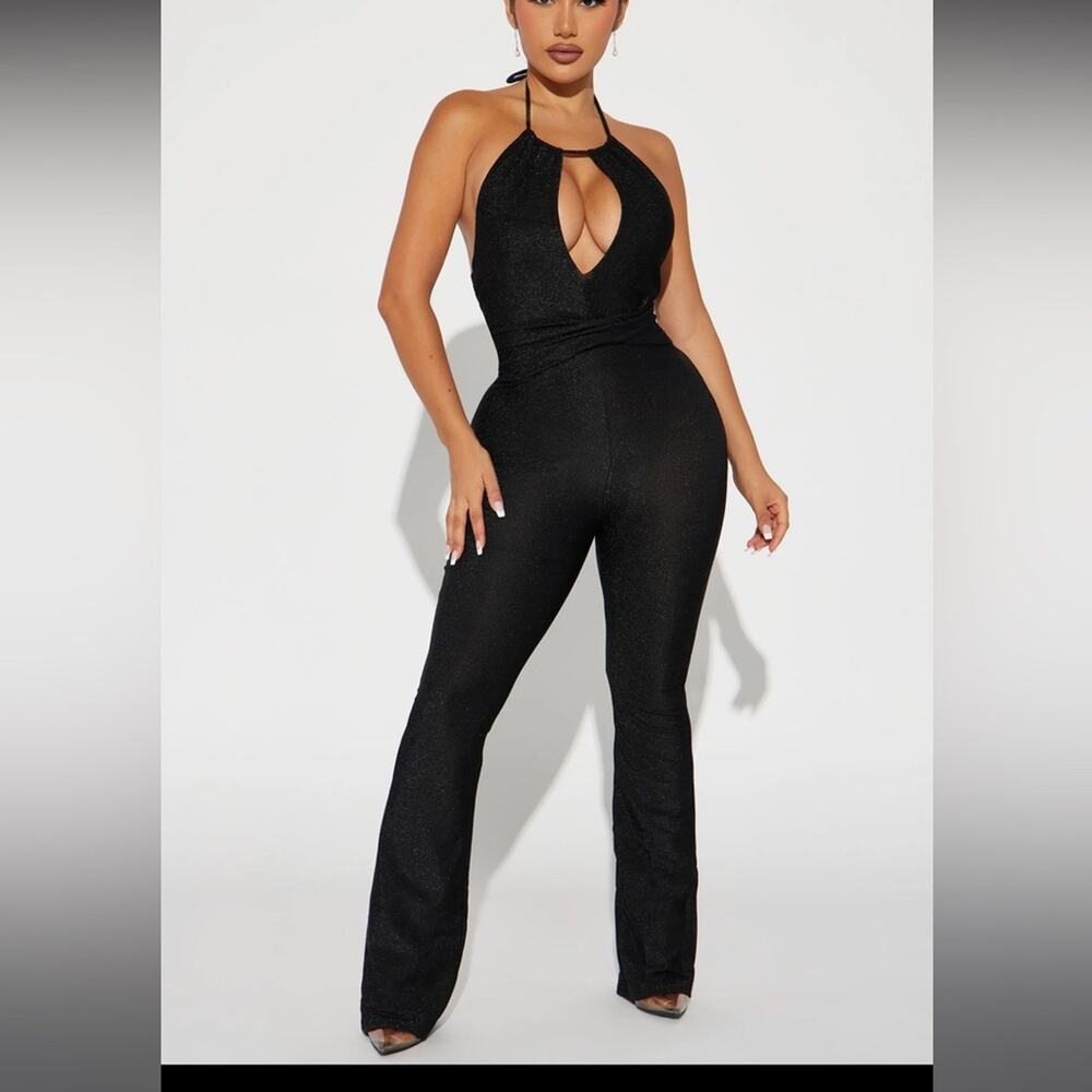 Fashion nova blashe all the stars jumpsuit size large NWOT